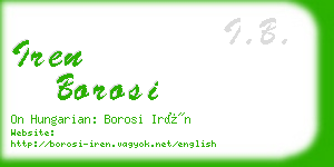 iren borosi business card